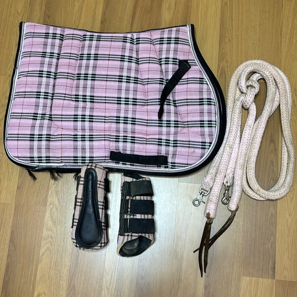 Other - Pale Pink Plaid Tack Lot